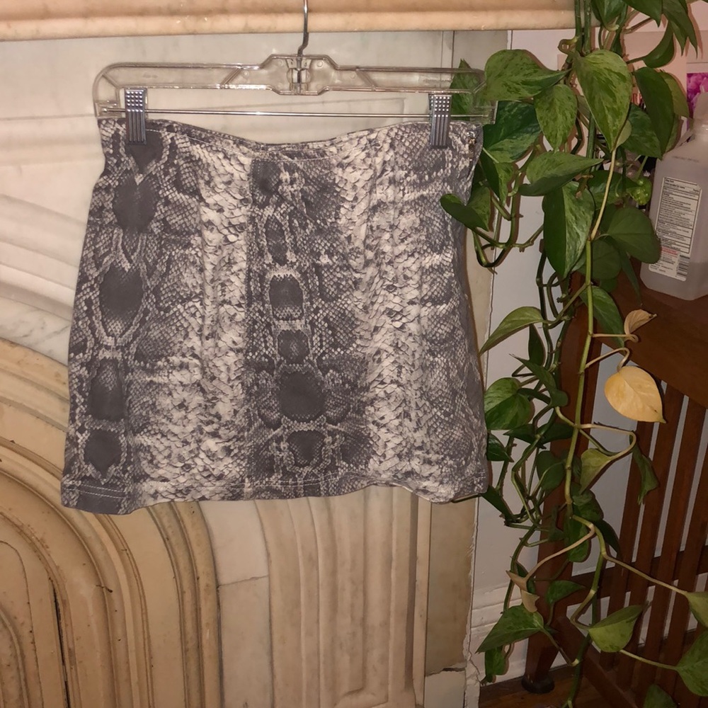 Urban Outfitters Snakeskin Print Mini Skirt